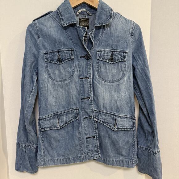 Lucky Brand Outdoor And Utility Women’s Denim Coat Size S No. 80318 Lightweight‎ - Picture 1 of 11